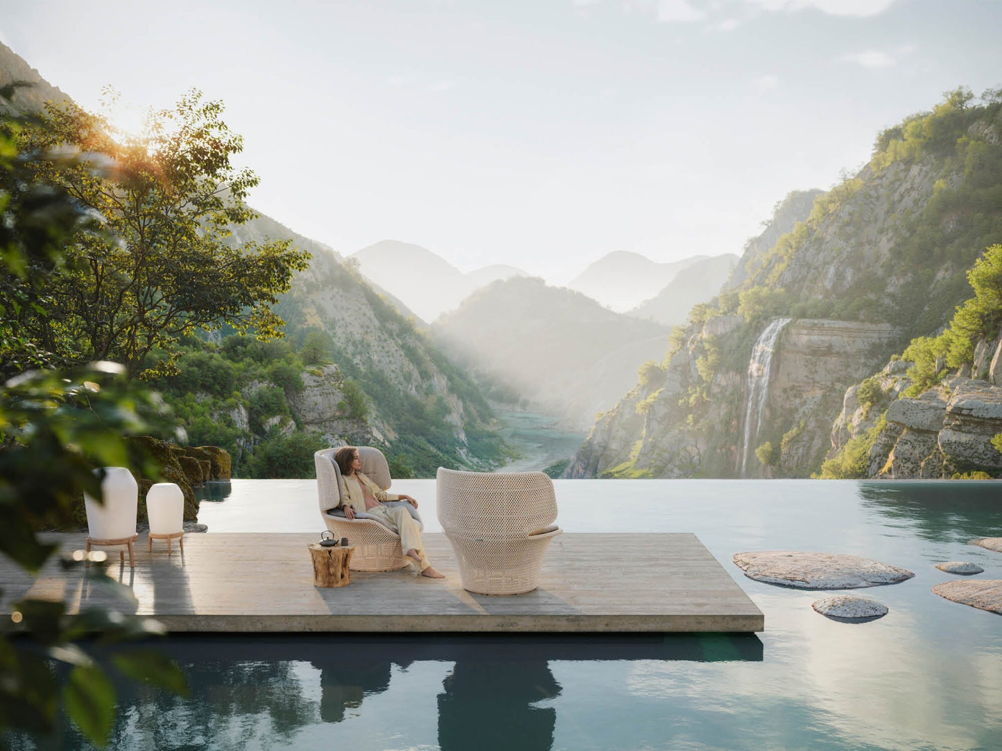 SEASHELL GRAND Wing Chair Outdoor Furniture DEDON 
