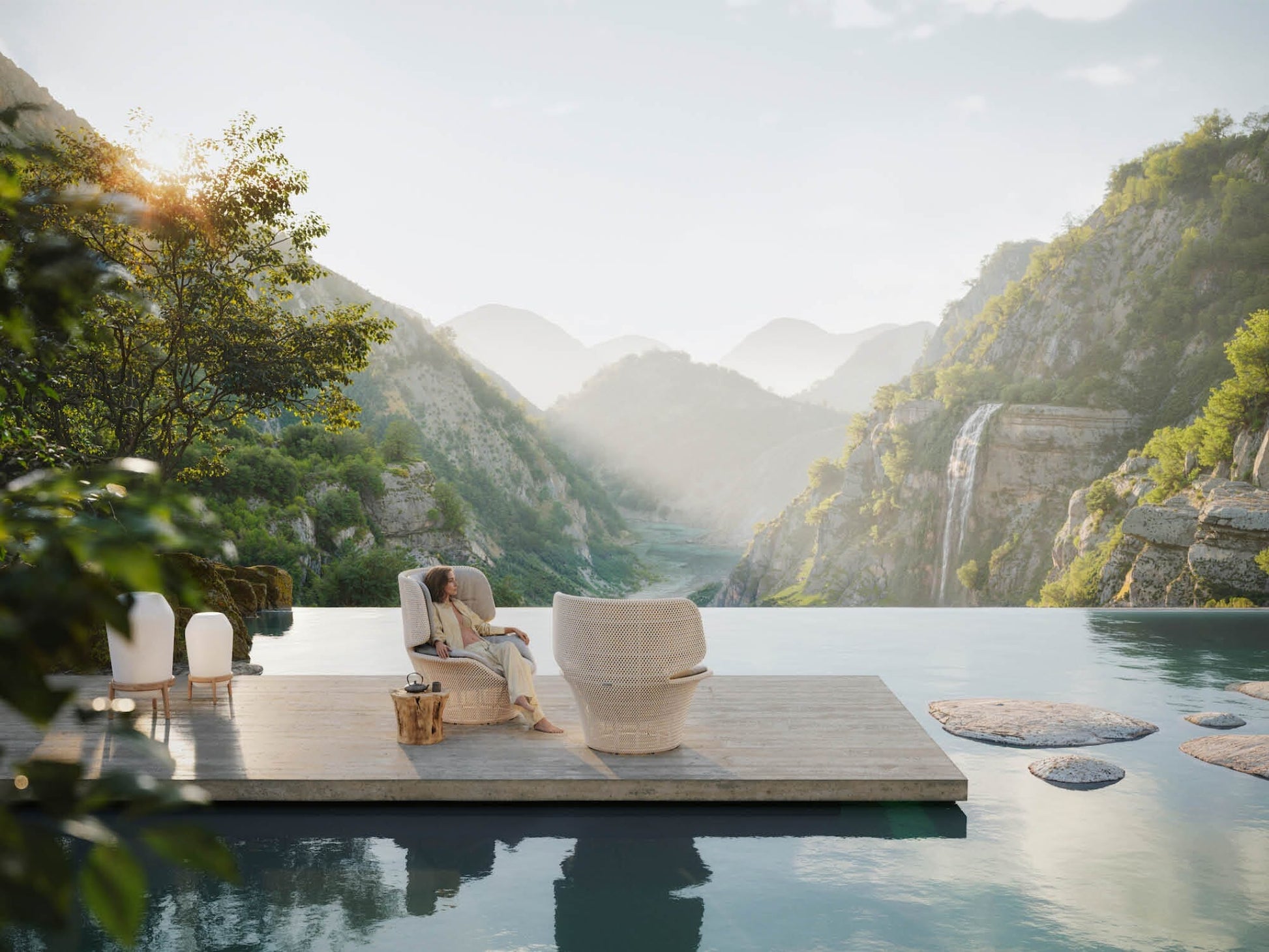 SEASHELL GRAND Wing Chair Outdoor Furniture DEDON 