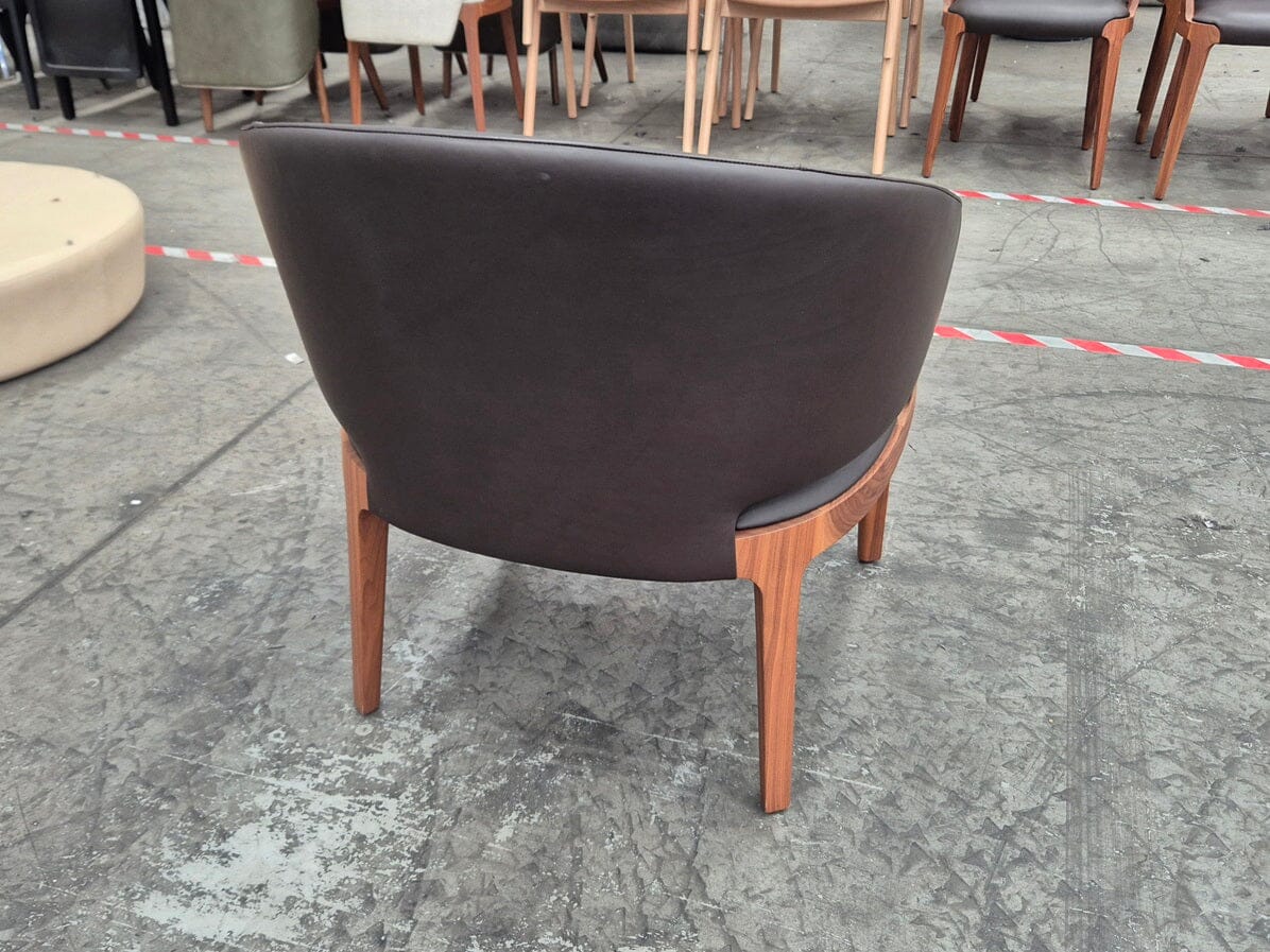 Velis Lounge Tub Chair in Walnut Indoor Furniture Potocco 