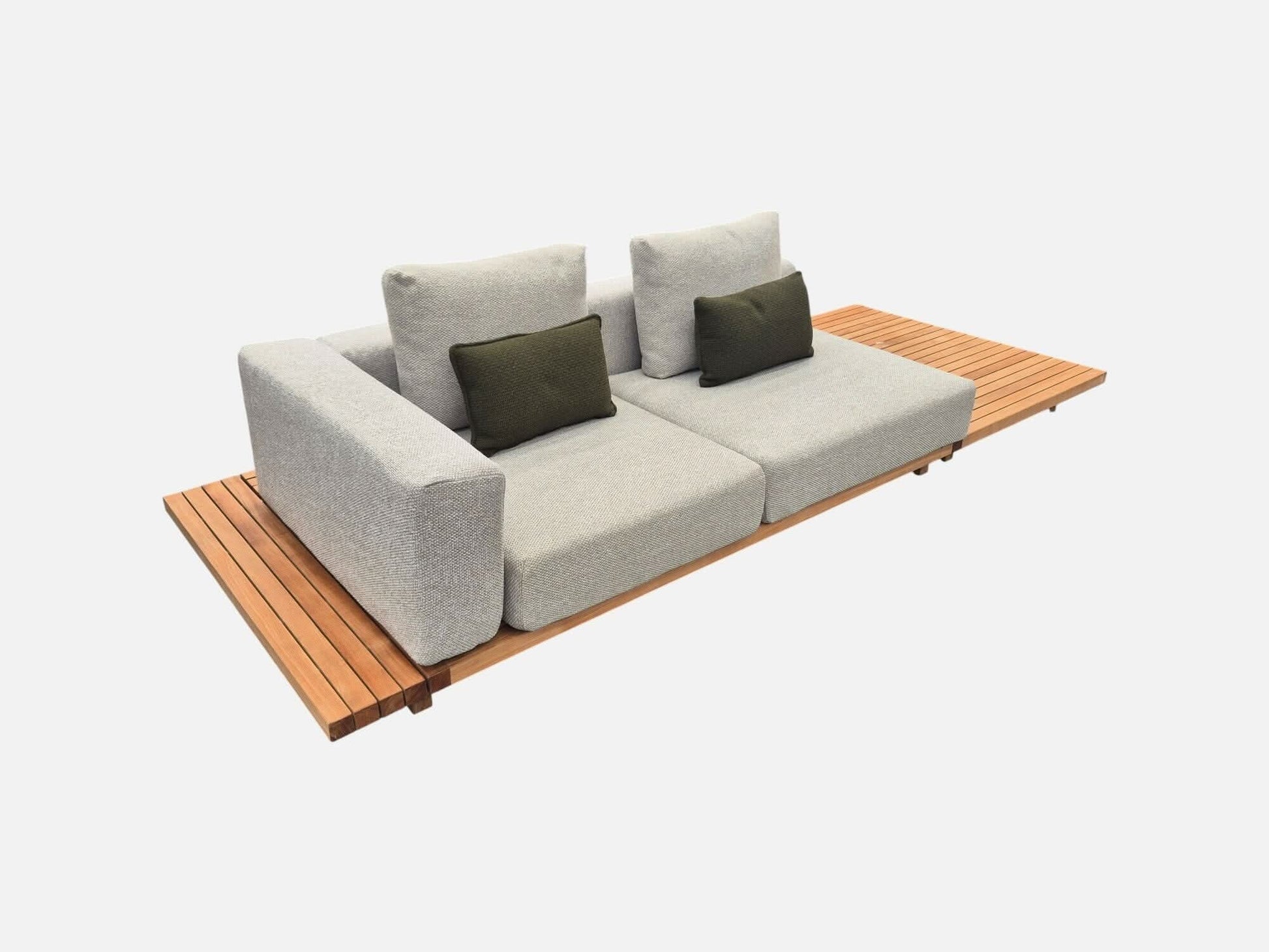 Vis a Vis Sofa in Knit Silverstone Outdoor Furniture Tribu 