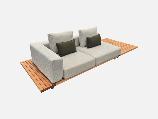 Vis a Vis Sofa in Knit Silverstone Outdoor Furniture Tribu 